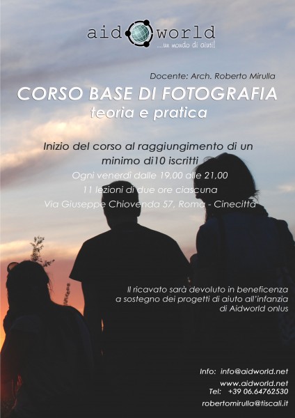 Locandina del corso di fotografia